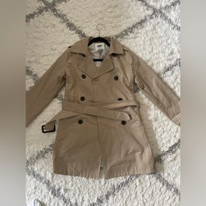Old navy trench coat sized XS petite.